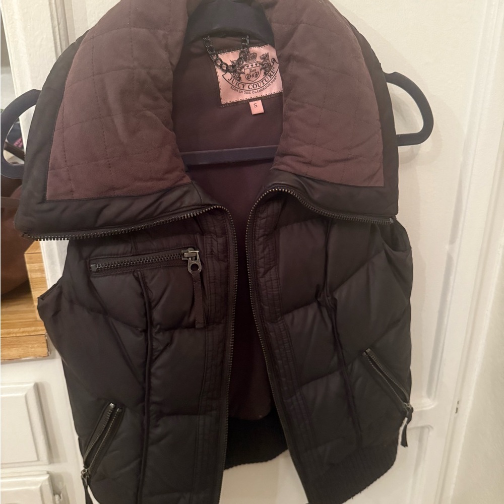 JUICY COUTURE Black Quilted Puffer Vest